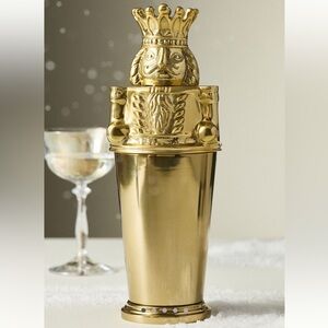 Anthropologie New York City Ballet Nutcracker Cocktail Shaker | Gold | NWT